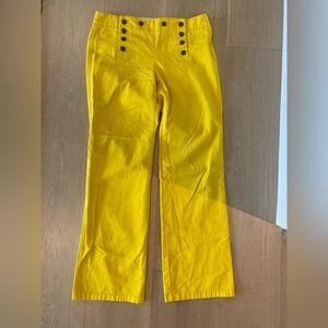 JCrew sailor pants size 4 bright yellow